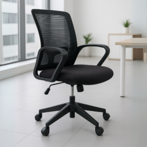 Silla Operativa H9 Mesh con Tela Negra