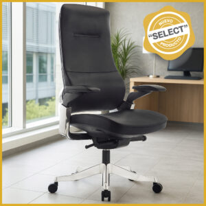 Silla Ejecutiva TA01 Vinipiel Negro y Base Cromada