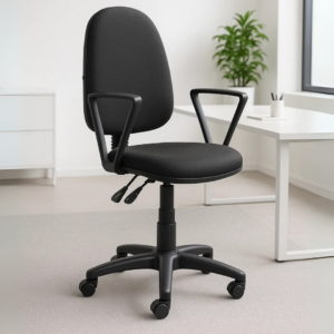 Silla Operativa Clasica 1512 Tela y Brazos Fijos
