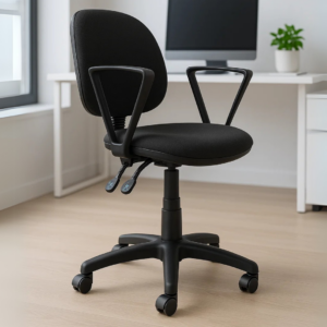 Silla Operativa Tiempo 3502 Tela con Brazos Fijos y Respaldo Bajo