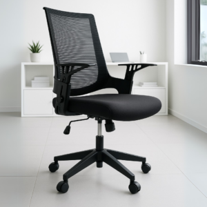 Silla Operativa H2 Mesh con Tela Negra y Brazos Ajustables