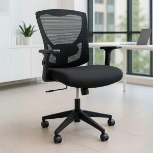 Silla Operativa H5 Mesh con Tela Negra