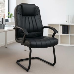 Silla de Visita Alfa Vinipiel y Base de Trineo