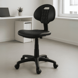 Silla Industrial Poliuretano Negro