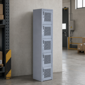 Locker de 5 Puertas Perforado 1.80x38x45