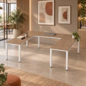 Configuración en U Billydesk 180x240x180cm