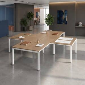 Configuración en X Billydesk 300x360cm