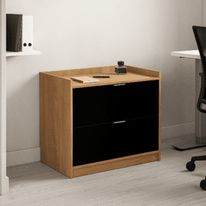 Archivero Horizontal Fijo con 2 Gavetas y 1 Entrepaño
