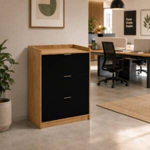 Archivero Horizontal Fijo con 3 Gavetas