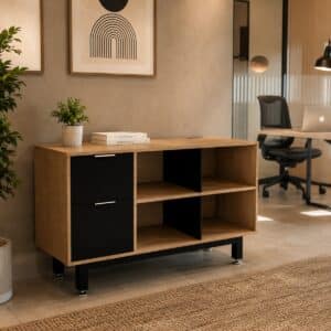 Credenza Alta con Papelera y Archivo 120 x 75 cm (Izquierdo)