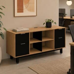 Credenza Alta con Doble Papelera y Archivo 150 x 75 cm