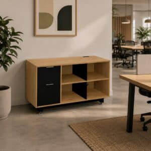 Credenza Baja con Papelera y Archivo 120 x 67.5 cm (Izquierdo)