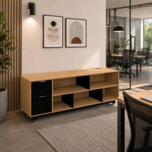 Credenza Baja con Papelera y Archivo 180 x 67.5 cm (Izquierdo)