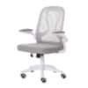 Silla Operativa E107 Mesh y Tela Color Gris Estructura Blanca - Thumbnail Image 2