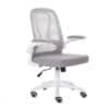 Silla Operativa E107 Mesh y Tela Color Gris Estructura Blanca - Thumbnail Image 4