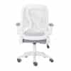Silla Operativa E107 Mesh y Tela Color Gris Estructura Blanca - Thumbnail Image 6