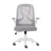Silla Operativa E107 Mesh y Tela Color Gris Estructura Blanca - Thumbnail Image 7