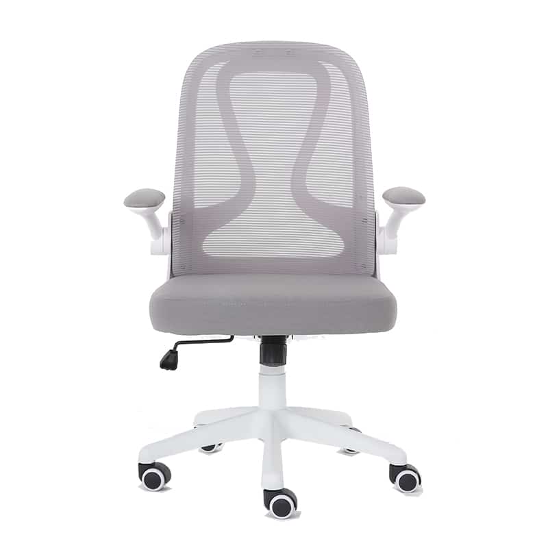 Silla Operativa E107 Mesh y Tela Color Gris Estructura Blanca - Image 7