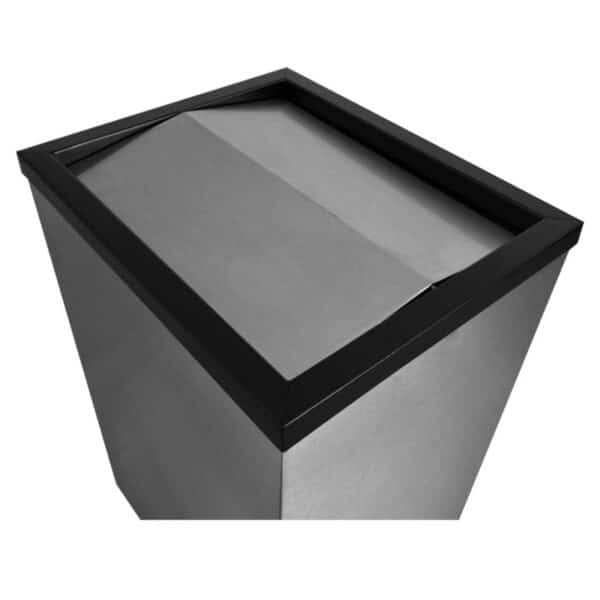 Basurero Rectangular Acero Inoxidable 41x34x59 70lts AI-BA-003 - Image 4