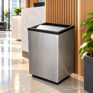 Basurero Rectangular Acero Inoxidable 41x34x59 70lts AI-BA-003