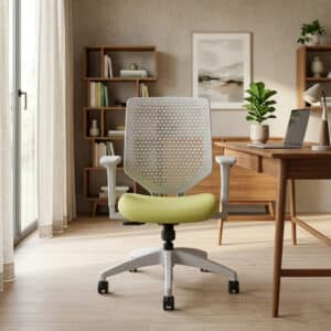 Silla Ejecutiva Solve Respaldo Gris/Asiento Verde c/b HSLVTMR.Y0.A.H.TI.NR82.NL.SB.TI