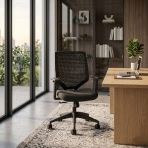 Silla Ejecutiva Solve Respaldo Negro/Asiento Negro  c/b HSLVTMR.Y0.A.H.OS.CU10.NL.SB.T