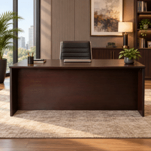 Escritorio Ejecutivo Filo Curvo 1.82x109x75 chapa walnut