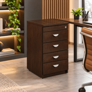 Pedestal 2P1A para Credenza Filo 39x47x70 Chapa Walnut