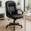 Silla Ejecutiva en Piel Negra HVL601SB11T - Thumbnail Image 1