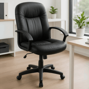 Silla Ejecutiva en Piel Negra HVL601SB11T