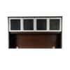 Librero Filo Sobre Credenza con Puertas de Cristal 1.81x35x1.05 Chapa Walnut - Thumbnail Image 1