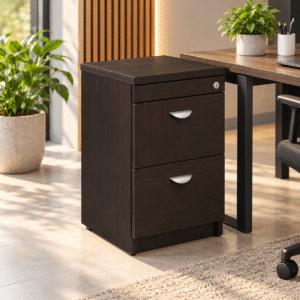 Pedestal 2A para Credenza Filo 39x47x70  Chapa Walnut