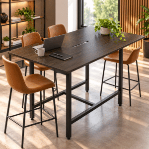 Mesa alta E-Link de 150 cm estructura negra (19MM)657