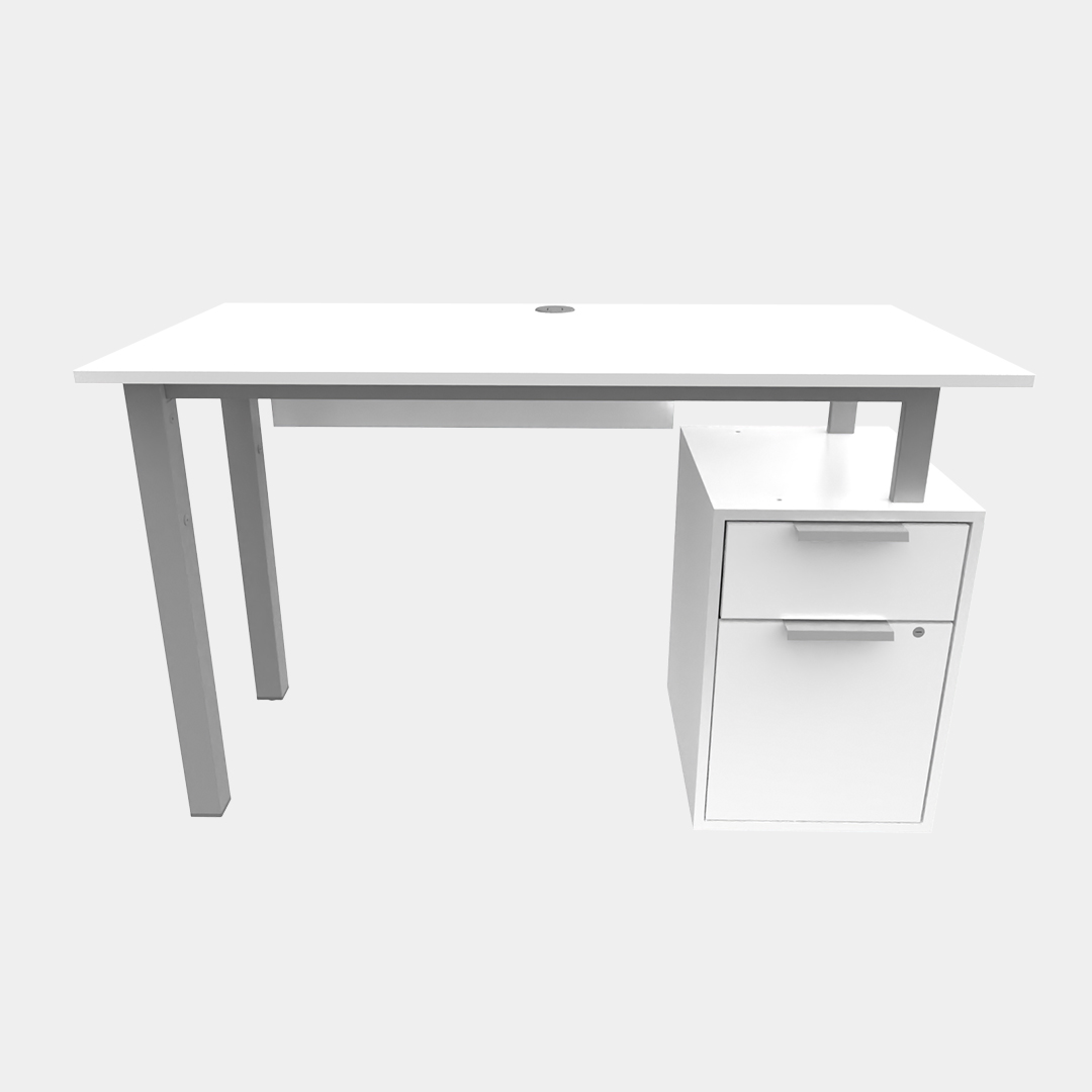 Escritorio Con Archivero Arezzo Mod.133 - Blanco - Image 2