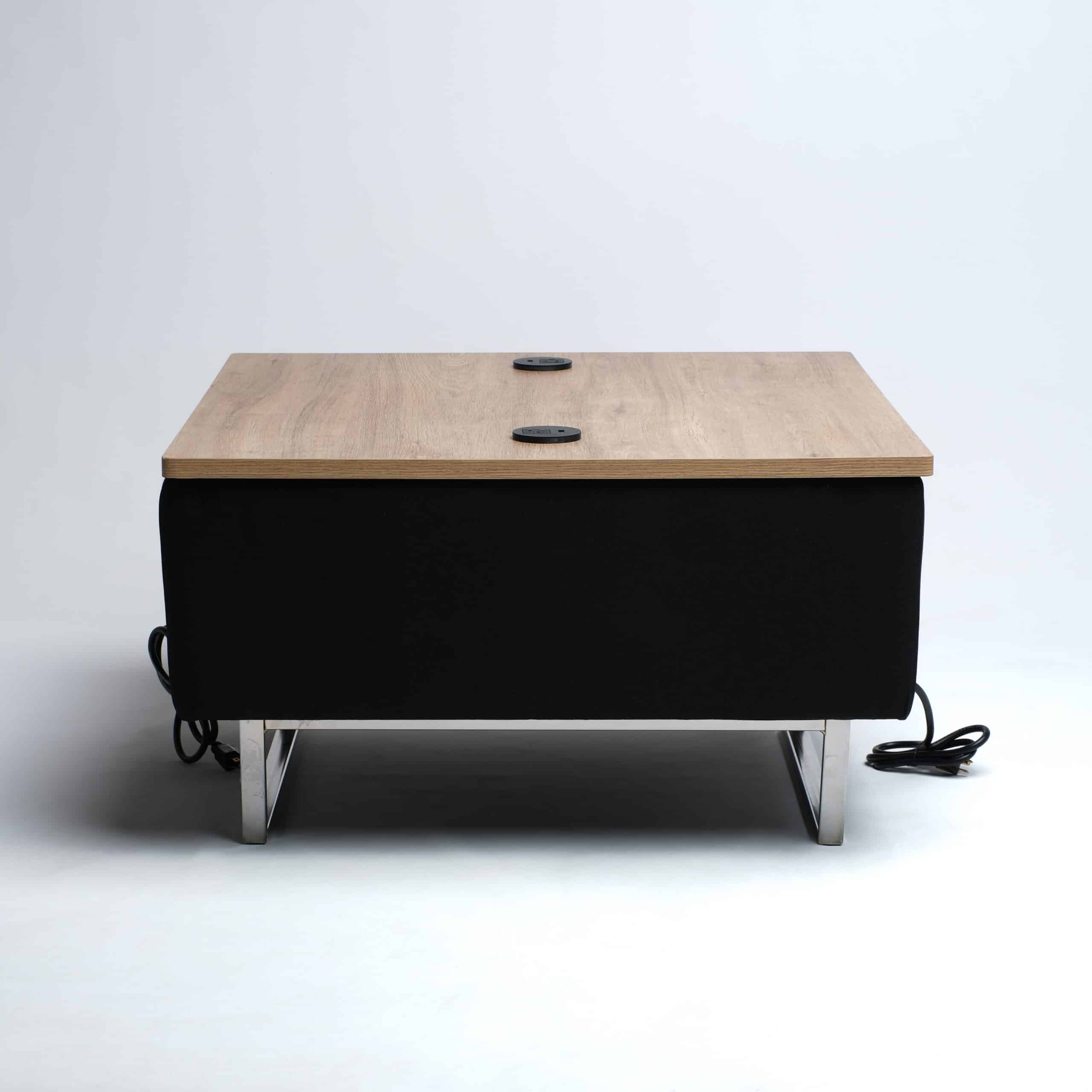 Mesa Sillón Attesa 929 Con Conexión - Negro - Image 2