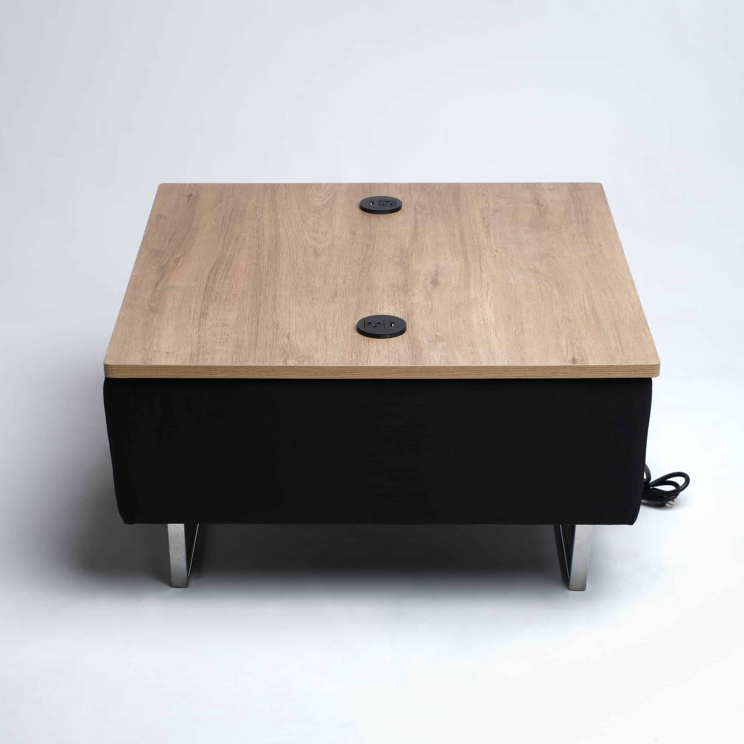 Mesa Sillón Attesa 929 Con Conexión - Negro - Image 3