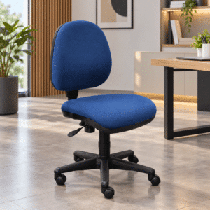 Silla Operativa RS-430 con Reclinamiento Tapizado en Tela s/b Estructura Negra