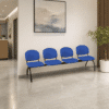 Banca Italiana de Lujo 4 Plazas Tapizada, Estructura Negra - Thumbnail Image 1