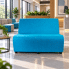 Sillón Modular STELLA 2 Plazas Tapizado en Tela Turquesa - Thumbnail Image 1