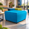 Sillón Modular STELLA Esquinero abierto Tapizado en Tela Turquesa - Thumbnail Image 1