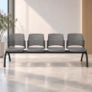 Banca 4 Plazas Rewind RE-574 Negro/Gris