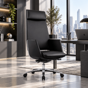 Silla Ejecutiva Zenit Piel Color Negro RP-6050/NG