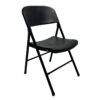 Silla Plegable Plástica Color Negro Estructura Negra - Thumbnail Image 2