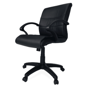 Silla Ejecutiva Orozco en Piel y Respaldo Medio 1102 - Negro