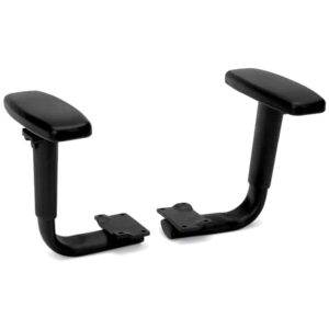 Brazos para silla Comfort Task, descansabrazos fijo de plástico negro