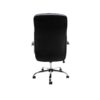 Silla ejecutiva Klave 1120 en vinipiel negro con estructura cromada