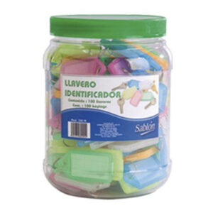 Bote con 100 Llaveros Identificadores 200M