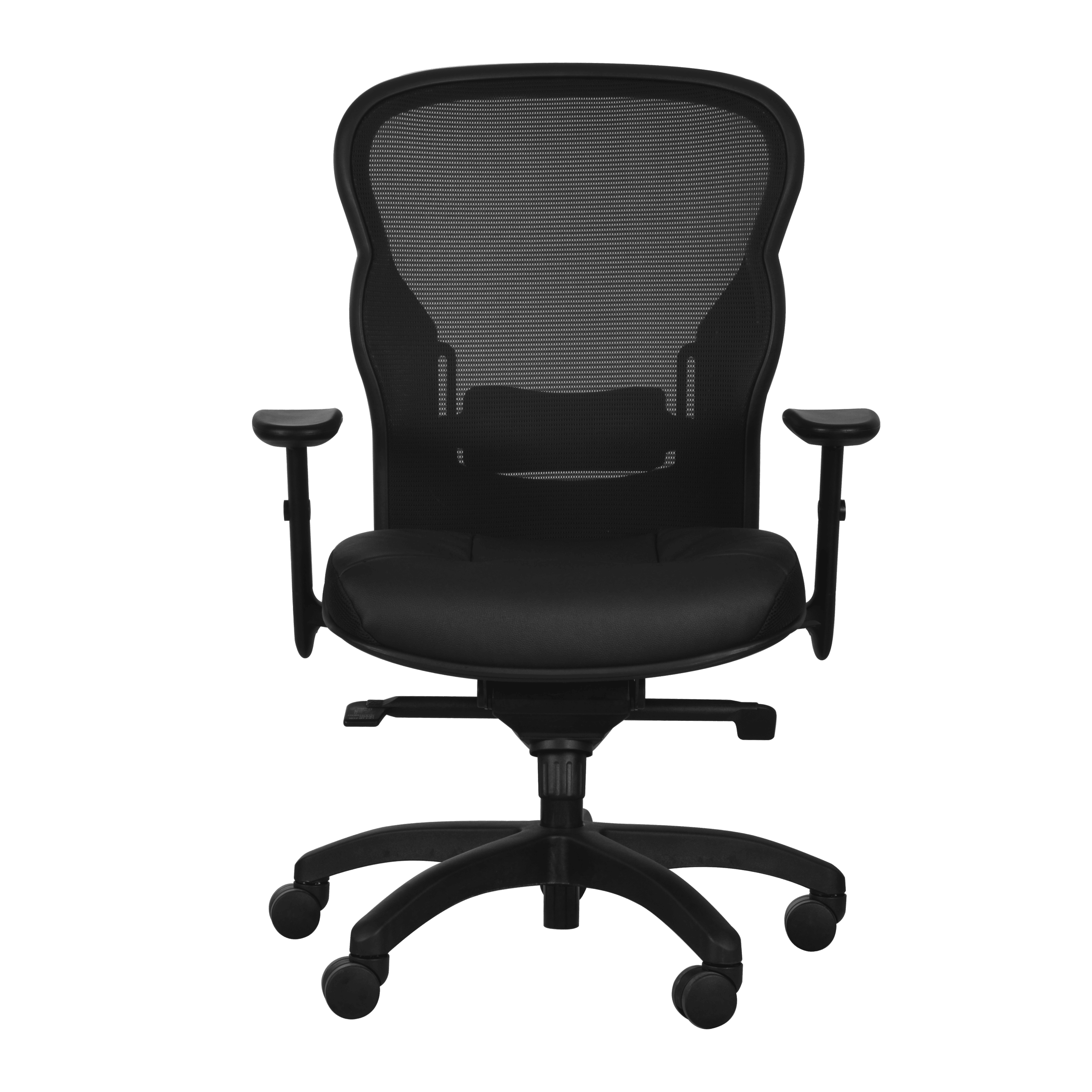 Silla Ejecutiva HVL701 Mesh y Piel Negro - Image 2