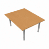 Mesa Multiusos para 6 personas 517 (Melamina LI Color Maple Estructura Silver) - Thumbnail Image 1