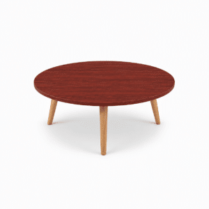 Mesa Circular Central Mod. 900 (Melamina LI Color Caoba Estructura Silver)